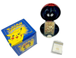 Pokemon Burger King 23k Gold Plated Trading Card PIKACHU In Blue Box - Image 1