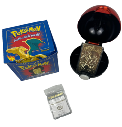 Pokemon Burger King 23k Gold Plated Trading Card CHARIZARD In Blue Box - Image 1