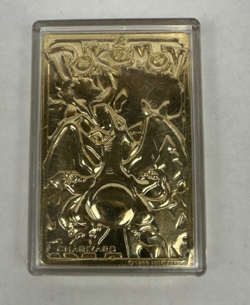 Pokemon Burger King 23k Gold Plated Trading Card CHARIZARD In Blue Box - Image 2
