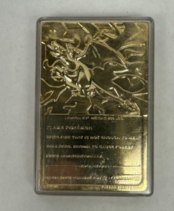Pokemon Burger King 23k Gold Plated Trading Card CHARIZARD In Blue Box - Image 3