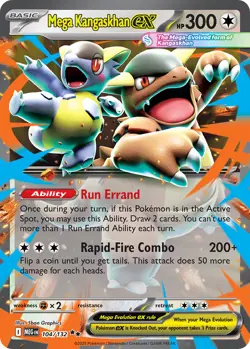 Mega Kangaskhan ex 104/132 Double Rare | Mega Evolution | Pokemon Card - Image 1