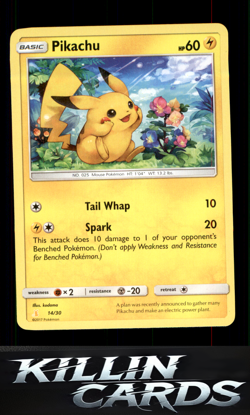 Pikachu (#14) 14/30 Pokemon Common SM Trainer Kit: Lycanroc & Alolan Raichu Card - Image 1