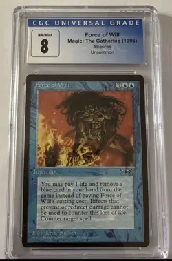MTG: Graded - FORCE OF WILL Alliances - CGC 8 - Magic - Image 1