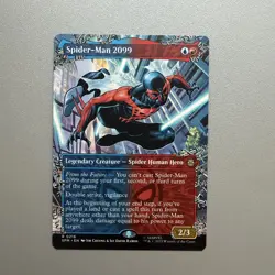 🔥Spider-Man 2099 R #0216 Borderless NM Spider-Man SPM Magic MTG Rare - Image 1