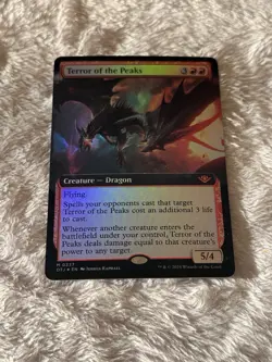 MTG Terror of the Peaks EXTENDED ART Foil Outlaws of Thunder Junction NM OTJ - Image 1
