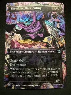 Shredder, Unrelenting #210 Borderless Foil MTG TMNT Universes Beyond NM - Image 1