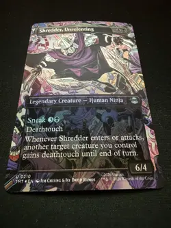 Shredder, Unrelenting #210 Borderless Foil MTG TMNT Universes Beyond NM - Image 3