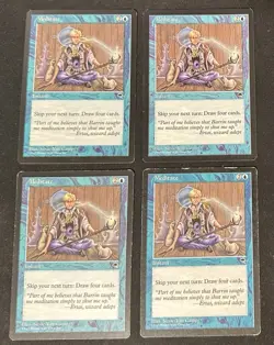 Magic the Gathering - Meditate - 1997- Tempest - MTG - Reserved List- x4 - Image 1