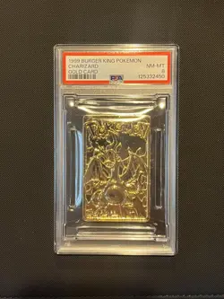 1999 BURGER KING POKEMON GOLD CARD - CHARIZARD PSA 8 - Image 2