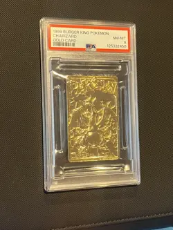 1999 BURGER KING POKEMON GOLD CARD - CHARIZARD PSA 8 - Image 4