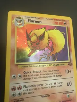 Flareon Holo 3/64 Jungle Set Vintage Pokemon Card 1999 WOTC Rare Eeveelution - Image 2