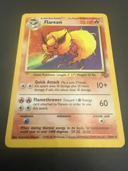 Flareon Holo 3/64 Jungle Set Vintage Pokemon Card 1999 WOTC Rare Eeveelution - Image 4