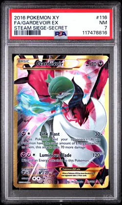 2016 POKEMON XY STEAM SIEGE SECRET #116 FULL ART/GARDEVOIR EX PSA 7 - Image 1