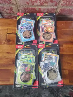 Sealed & In Hand Pokemon - Lot of (4) Perfect Order Checklane Blister Booster - Image 1