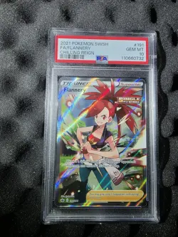 Pokemon Flannery Full Art Trainer Holo 191/198 Chilling Reign PSA 10 2021 - Image 1