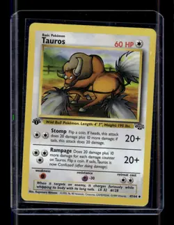 Pokemon TCG Tauros 47/64 Jungle 1st edition - Image 1