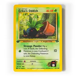 Pokemon - Erika's Oddish - 1st Edition - Non Holo - 70/132 - Gym Challenge - Image 1