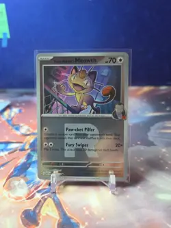 Team Rocket’s Meowth 161/217 Reverse Holo R Symbol Ascended Heroes Pokemon TCG - Image 1