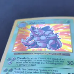 Pokemon Nidoking Holo Rare 90 HP Base Set (Shadowless) Unlimited 11/102 WOTC - Image 4