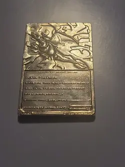 1999 Charizard Pokemon Nintendo Gold Medallion Plated - Image 2