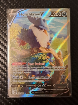 Pokemon Honchkrow V (Alternate Full Art) 162/172 Swsh09: Brilliant Stars Holo NM - Image 1