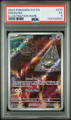 2023 POKEMON SVI EN-SCARLET & VIOLET ILLUSTRATION RARE #210 DROWZEE PSA 5 - Image 1