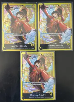 Monkey.D.Luffy ST29-001 Starter Deck 29: Egghead Foil NM One Piece Lot Of 3 - Image 1