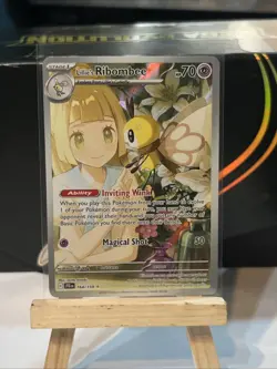 Pokemon TCG Lillie's Ribombee Card Journey Together Illustration, 164/159 - Image 1