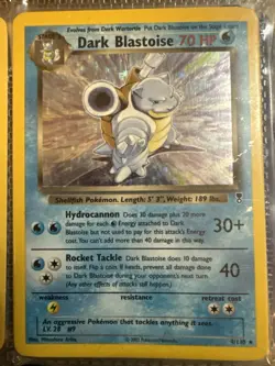 Pokemon TCG Dark Blastoise 20/82 Rare Non-Holo Card WOTC 2000 Vintage - Image 1