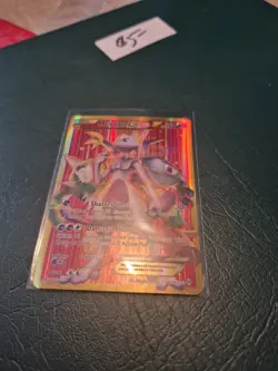 Pokemon Mewtwo EX TCG Full Art Holo Rare Card Breakthrough-Secret 164/162 - Image 3