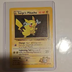 Pokemon Gym Challenge 7 Card Lot - Brock's Rhydon, Lt. Surge's Pikachu, Sabrina… - Image 2