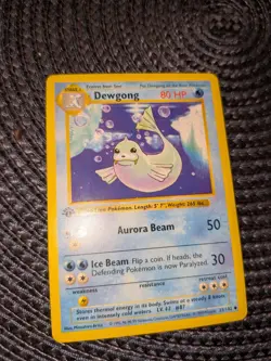Pokemon Card - Dewgong Base Set (Shadowless) 25/102 Uncommon 1st Edition - Image 1