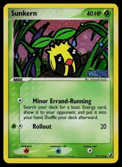 Pokemon Card - Sunkern Unseen Forces 76/115 Common Reverse Holo STAMPED - Image 1