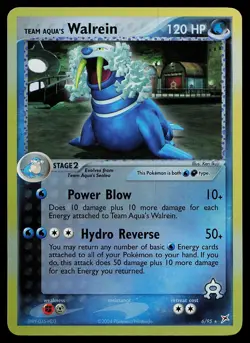 Pokemon Card - Team Aqua's Walrein Team Magma vs Team Aqua 6/95 Reverse Holo - Image 1