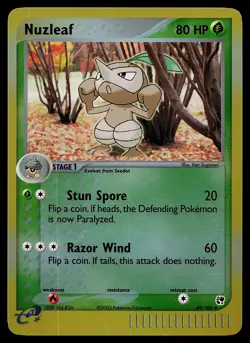 Pokemon Card - Nuzleaf Sandstorm 49/100 Uncommon Reverse Holo - Image 1