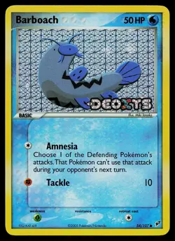 Pokemon Card - Barboach Deoxys 54/107 Common Reverse Holo Stamped - Image 1