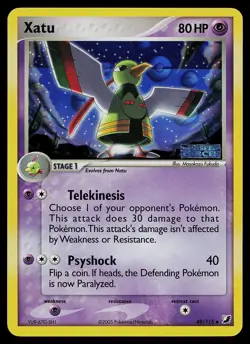 Pokemon Card - Xatu Unseen Forces 49/115 Reverse Holo Uncommon Stamped - Image 1