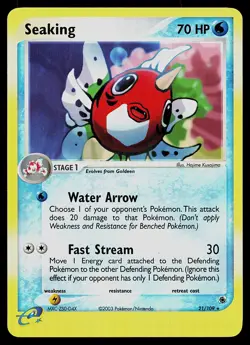 Pokemon Card - Seaking Ruby and Sapphire 21/109 Rare Reverse Holo - Image 1