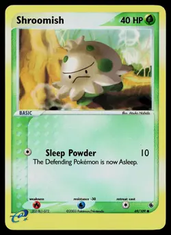 Pokemon Card - Shroomish Ruby and Sapphire 69/109 Common Reverse Holo - Image 1