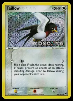 Pokemon Card - Taillow Deoxys 80/107 Common Reverse Holo Stamped - Image 1