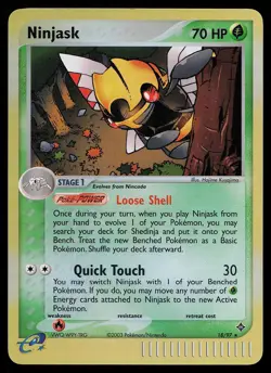 Pokemon Card - Ninjask Dragon 18/97 Reverse Holo Rare - Image 1