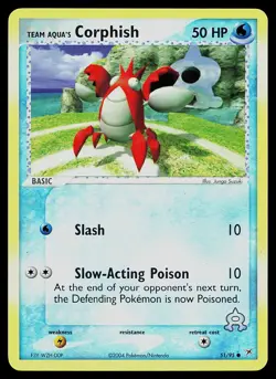 Pokemon Card - Team Aqua's Corphish Team Magma vs Team Aqua 51/95 Reverse Holo - Image 1