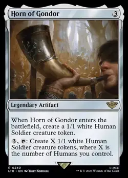 Horn of Gondor (Artifact) - LOTR Tales of Middle Earth - RARE MtG TCG Card 0240 - Image 1