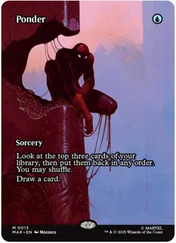 Ponder - MYTHIC RARE - Borderless - Marvel’s Spider-Man - MTG TCG Card # 0013 - Image 1