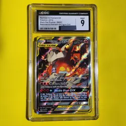 2019 Pokemon Reshiram & Charizard GX SM201 Promo Holo CGC 9 Nm - Image 1