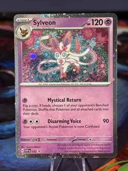 2025 Pokemon Black Star Promo 172 Sylveon Prismatic Evolutions NM/M + Sticker - Image 1