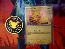 Pikachu 51/162 Stamped 2026 Pokemon Day 30th Anniversary Promo w/ Coin - Image 1