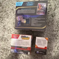 Pokemon TCG Surging Sparks display box, booster bundle, & Phantasmal Flames ETB - Image 2