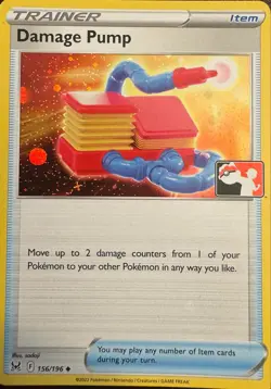 1x Damage Pump (#156/196) - Holofoil NM Eng Pokemon - Prize Pack Series - Image 1
