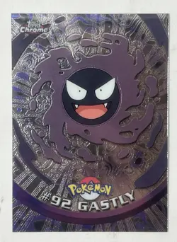 2000 Pokemon TV Topps Chrome Gastly #92 Gengar Evolution - Image 1